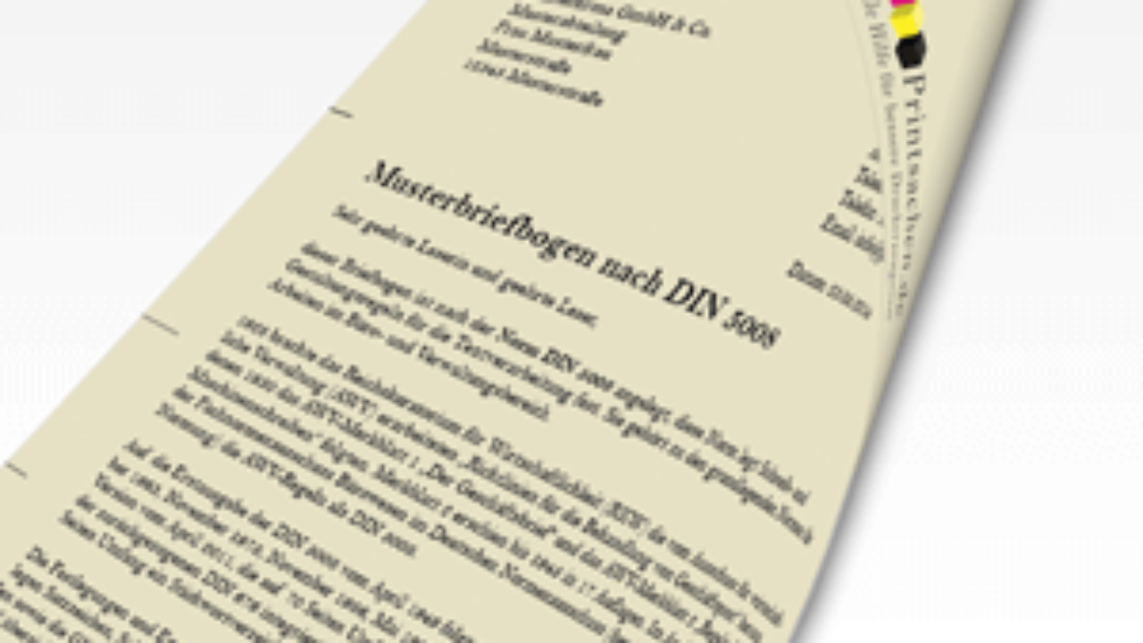 Briefpapier Nach Din Norm 5008 Erstellen Printsachen De