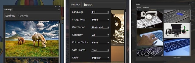 Adobe Photoshop Erweiterung für Pixabay