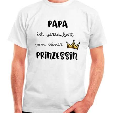 Herren T-Shirts zum Vatertag "Prinzessin"  | 100% Baumwolle | Premium Digitaldruck | T-Shirts Bedrucken | Vatertagsgeschenk