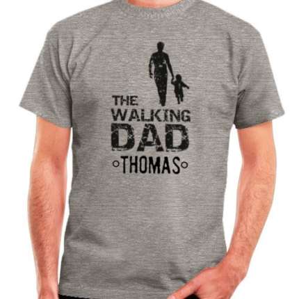 Herren T-Shirts zum Vatertag "The Walking Dad" | 100% Baumwolle | Premium Digitaldruck | T-Shirts Bedrucken | Vatertagsgeschenk