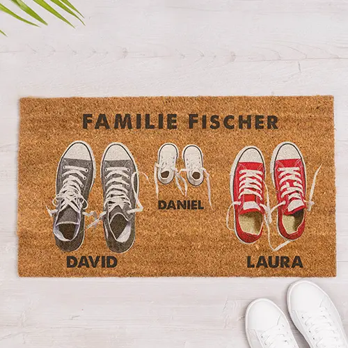 Personalisierte Namensgeschenke - Plüsch-Fußmatte mit Foto selbst online  gestalten und bedrucken