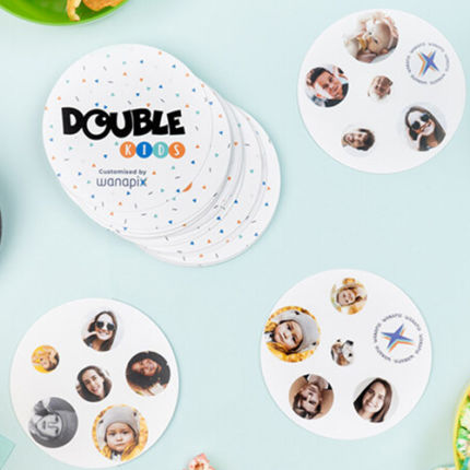 Personalisiertes Kartenspiel "Double" mit eigenen Fotos | 30 Spielkarten | Brettspiel selber gestalten