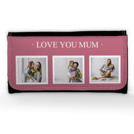 Personalisierte Geldbörse mit Fotos "Love you Mum"