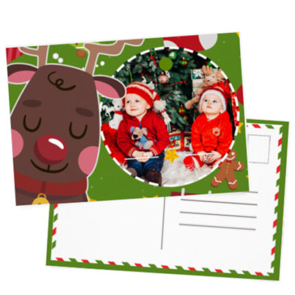 Postkarten zu Weihnachten "Rudolf"
