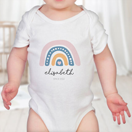 Baby Body bedrucken mit Designs und Namen | Baby Body Kurzarm | Aus Baumwolle | Geschenkidee zur Geburt