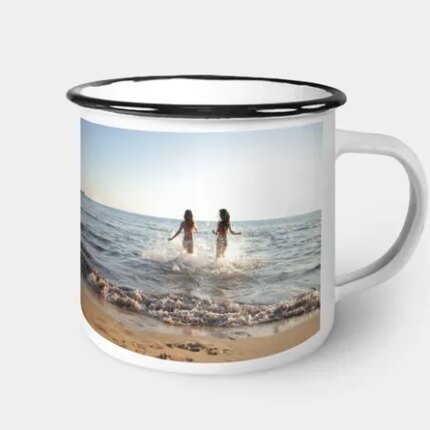 Emailletasse mit Foto online gestalten