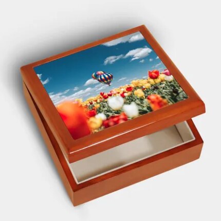 Foto-Schmuckkästchen aus Holz – personalisiertes Fotogeschenk