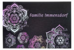 Personalisierte Fußmatte Familie-mit Mandalas