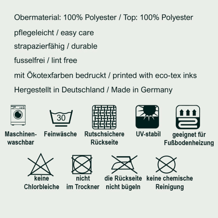 Personalisierte-Fussmatte-familie-Pflegeanweisung