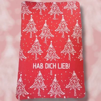 personalisierte Decke Weihnachten - Tannenbäume