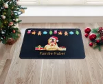 Personalisierte Fußmatte Weihnachten Hund