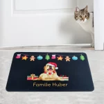 Personalisierte Fußmatte Weihnachten Hund