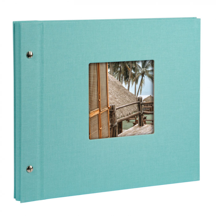 Goldbuch 26 507 Schraubalbum Trend aqua 40 schwarze Seiten 30x25cm – Bild 1