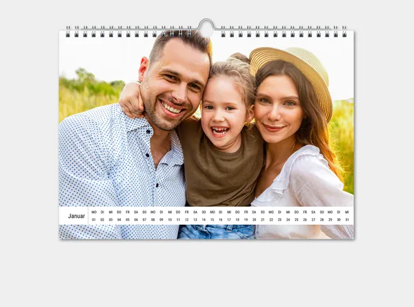 quer Wandkalender A4 quer mit Foto online gestalten und bestellen. Nur für kurze Zeit