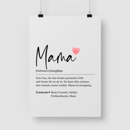 Mama Definition - Personalisiertes Poster