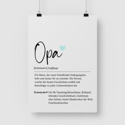 Opa Definition - Personalisiertes Poster