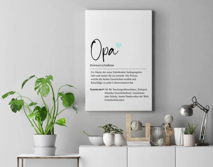 Opa Definition - Personalisierte Leinwand