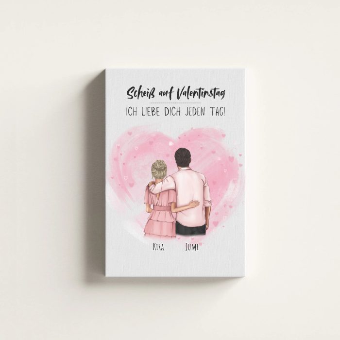 Pärchen “Dir gehört mein Herz”- Personalisierter Kunstdruck (Poster