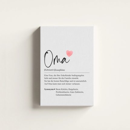 Oma Definition - Personalisierte Leinwand
