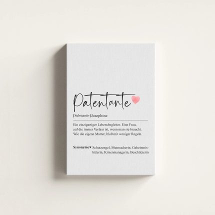 Patentante Definition - Personalisierte Leinwand
