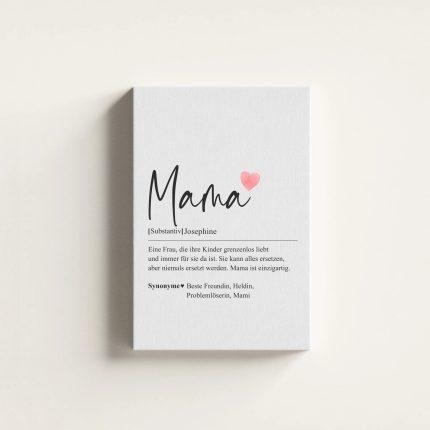 Mama Definition - Personalisierte Leinwand