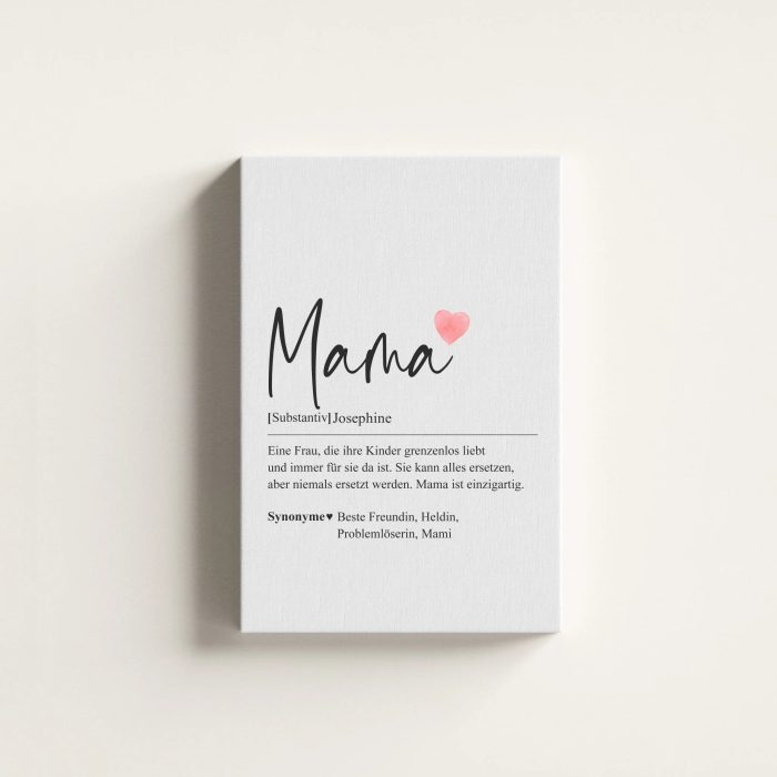 Mama Definition - Personalisierte Leinwand