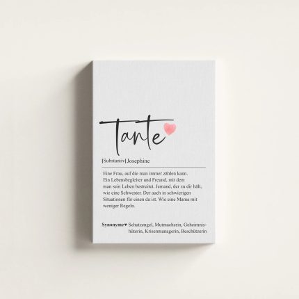 Tante Definition - Personalisierte Leinwand
