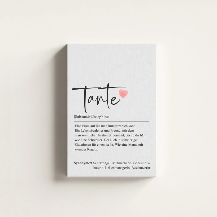 Tante Definition - Personalisierte Leinwand