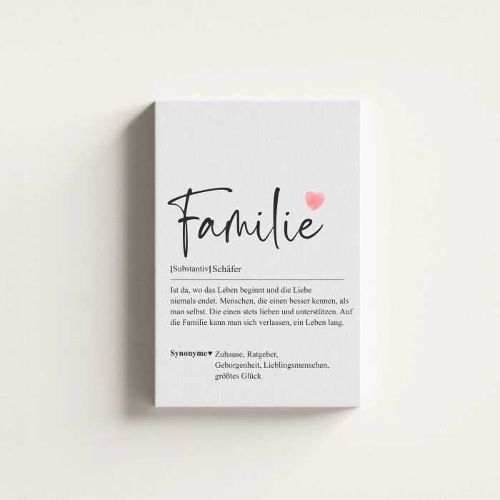 Familie Definition - Personalisierter Kunstdruck