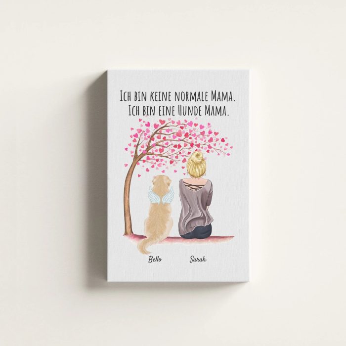 Frau mit Hunden - Personalisierter Kunstdruck (Poster
