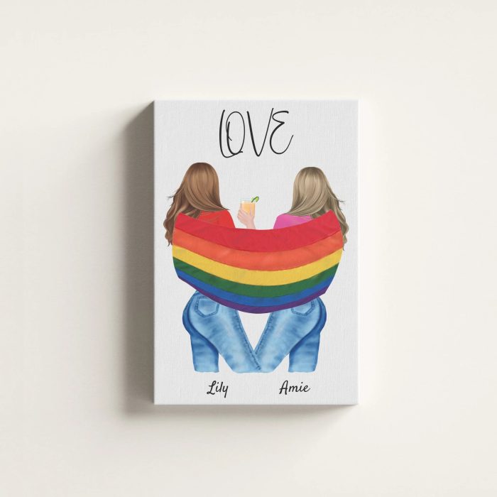 "Liebe hat kein Geschlecht" LGBTQ+ - Personalisierter Kunstdruck (Poster