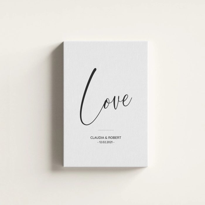 Pärchen "love" - Personalisierter Kunstdruck (Poster / Leinwand)