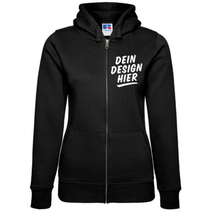 Frauen Authentic Kapuzen-Sweatjacke bedrucken