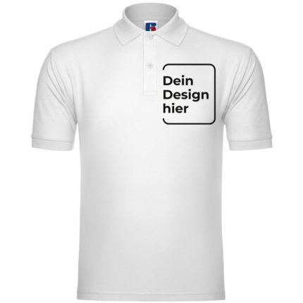 Männer Poloshirt bedrucken 65/35 Mischgewebe in Übergröße