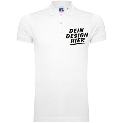 Männer Stretch Poloshirt bedrucken mit Logo