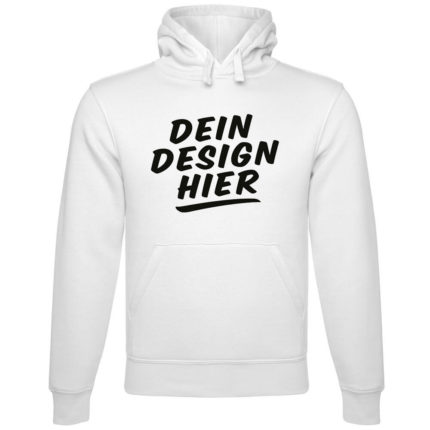 Kapuzen-Sweatshirt bedrucken 50-50 mit Logo