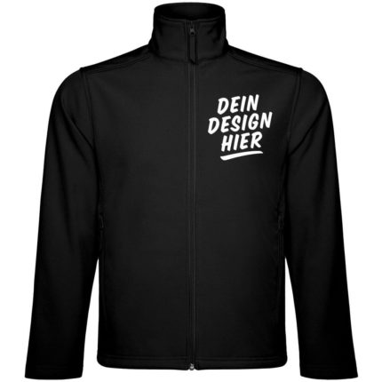 Männer Kontrast Softshelljacke bedrucken mit Logo