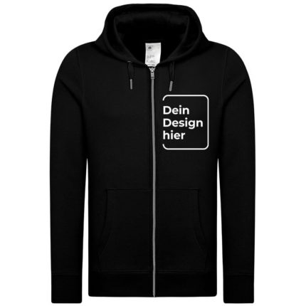 Kapuzen-Sweatjacke bedrucken 80/20 Royal Line in Übergröße