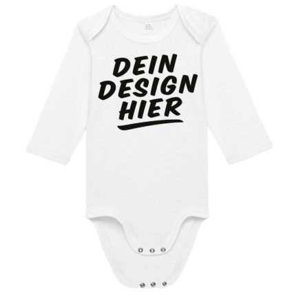 Baby Body bedrucken - langarm aus Bio-Baumwolle