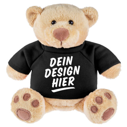Honig-Bär Kuscheltier mit T-Shirt zum Bedrucken
