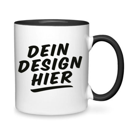Tasse zweifarbig selbst gestalten und bedrucken lassen