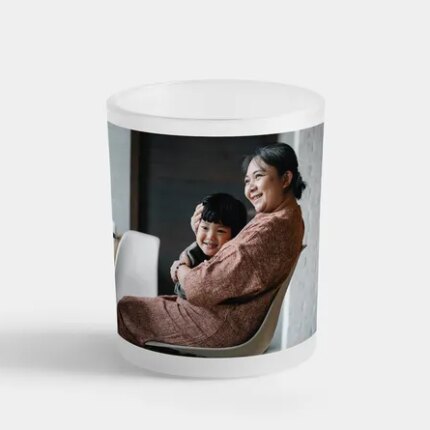 Glas Windlicht mit eigenem Foto gestalten