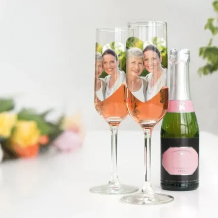 Sektglas mit eigenem Foto online gestalten und bestellen